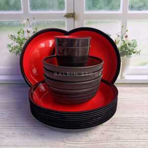 PAKET ramen KOMPLIT 12 PCS SET ISI 4 PIRING MAKAN + 4 MANGKUK MIE + 4 GELAS MINUM PERALATAN MAKAN