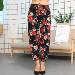 🔥Sale ลดราคา🔥 กางเกงขายาวผู้หญิง 9ส่วน ผ้านิ่ม พิมพ์ลายสวยงาม ผ้าฝ้าย นุ่ม ใส่สบาย ระบายอากาศได้ดี