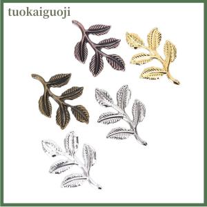 tuokaiguoji 30pcs/set Leaf Filigree Wraps Connectors Metal Charm DIY Findings Jewelry Making