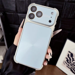 Luxury Plating Aurora Laser Phone Case For iPhone 17 Air 16 15 14 13 12 Pro Max Camera Protection Shockproof Bumper Airbag Cover