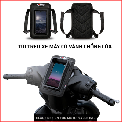 ZDK-K5 Túi treo đầu xe máy phiên bản cao cấp có viền chống loá điện thoại