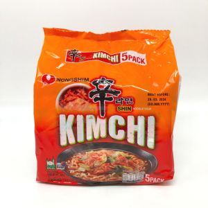 มาม่าเผ็ดเกาหลี Shin Ramyun KIMCHI 5 ห่อ รสกิมจิ มาม่าเกาหลี นงชิมรามยอน Kimchi Ramen บะหมี่กึ่งสำเร็จรูป 신라면