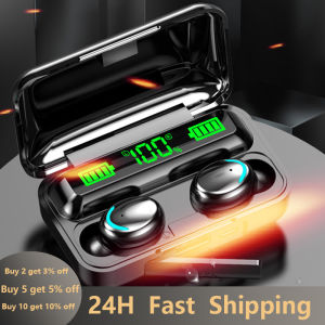 Vitog F9-5 Original Wireless Bluetooth Earphone with MicNoise Reduction Touch Control Handsfree Wireless Earbuds for Sports/GamingWaterproof HD Call Bluetooth Headset for Redmi iPhone Huawei Samsung Oppo ViVo Xiaomi Mobile Phone/Laptop