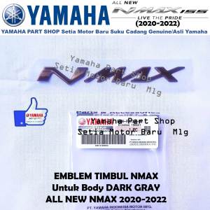 Emblem Stiker Logo Timbul Motor Body Dark Gray All New Nmax N Max 2020 Asli Yamaha