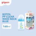 Botol Susu Pigeon Wide Neck PP Clear 160ml / 240ml Soft Touch dan Anti Kolik. 