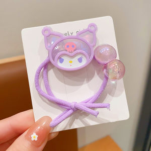 Kuromi Hair Rope  Rubber Band Girls Ball Head Rubber Band Headband High Ponytail Hair Accessory