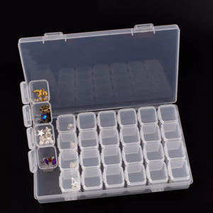 28/56 Grids Storage Tool Diy Removable Clear Plastic Organizer Nail Art Rhinestone Diamonds Jewelry Grid Earrings Bead Necklace Storage Box Display Stand