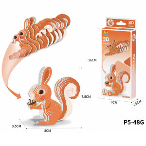 3D Three Dimensional Puzzle Model Toy DIY Handmade Paper Puzzle Building Blocks Toy Christmas Gifts