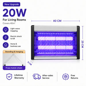 [Silent] Electric Pest Killer UV Lamp Flying Fly Insect Killer Mosquito Traps Pest Catcher Electric Insect Killer
