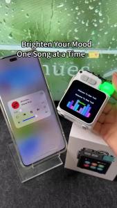 GAMINJA Wireless Bluetooth Metal Mechanical Speaker LED Display Screen With RGB Desktop Subwoofer Support Calendar Alarm Clock