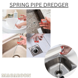 MACAROON 1pc Spring Pipe Dredging Tools Drain Snake Sewer Dredge Pipeline Hook Clog Remover