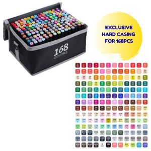 168/80/60/30 ColorsPainting Markers Manga Sketching Markers Art School Supplies Permanent Marker