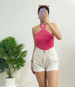 New Backless Criss Cross Womens Top With Double Lining Comfortable Fabric Free Size Small to Large