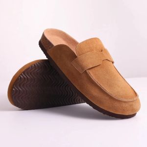 Crestar Cork Suede Mules Slippers For Women Fashion Men Clogs Shoes Classic Cork Antislip Outdoor Slippers With Arch Support2026