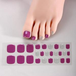 Delicate Gel Toenail Stickers for Women Girls Quick Cured Toe Nail Art Professional Salon Look UV LED Curing Required