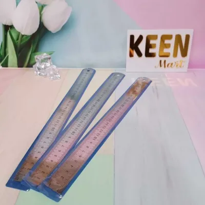 Penggaris BESI POLOS 30 cm/ 15 CM /GARISAN BESI/RULER (BACA KETERANGAN)