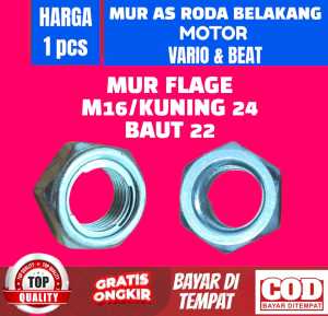 MUR AS RODA BELAKANG VARIO & BEAT BEAT DELUXE all HONDA METIC M16 KUNCI 24 BAUT 22