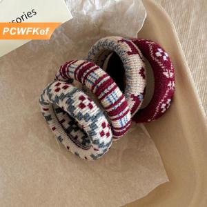 【PCWFKef】 4 cái của phụ nữ phong cách dày khăn tóc quan hệ thích hợp cho hàng ngày kiểu tóc như ponytails tóc phụ kiện hoàn hảo món quà