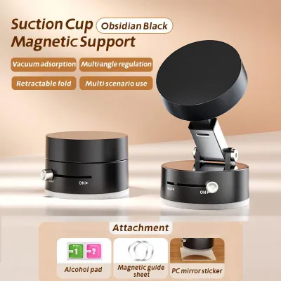 ที่วางโทรศัพท์ในรถยนต์ หมุน 360° ถ้วยดูดแม่เหล็ก ปรับได้ รองรับ iPhone Samsung Xiaomi OPPO