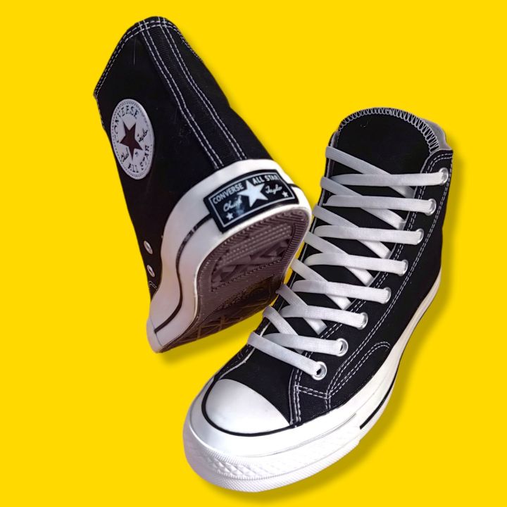 SEPATU CONVERSE70S OFF WHITE HIGH HITAM BLACK SNEAKERS CONVERSE