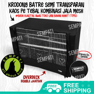 SEMPATI Krodong Kerodong Sangkar Kandang Batre Umbaran Kotak Ternak Burung Lovebird Merek Sempati Transparan 1 Sisi Bahan Kaos Pe Tebal
