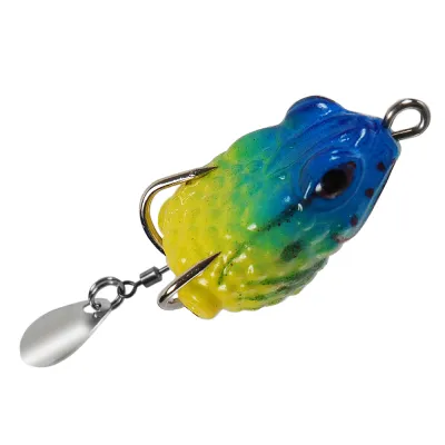 Umpan Casting Katak 2.5cm 3g Soft Frog Fishing Lure Mini Soft Lure Double Hooks Top Water Ray Frog Artificial Bait