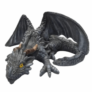 ANGCHI Large Size Black Dragon Sculpture Resin Gothic Dragon Ornaments Collectible Statue Home Dragon Decoration Home Decor