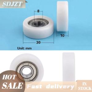 SDJZT รางล้อไนลอนแบบฉีดเคลือบแบริ่งแบบฉีด8x30x10มม. 1ชิ้นลูกปืน608รางล้อเลื่อนรางล้อเลื่อนรางหน้าต่างประตู