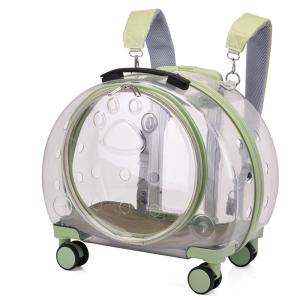 SKISOPGO Pet Bag Trolley Case Portable Flight Case Transparent Breathable Cat Bag Pet Backpack