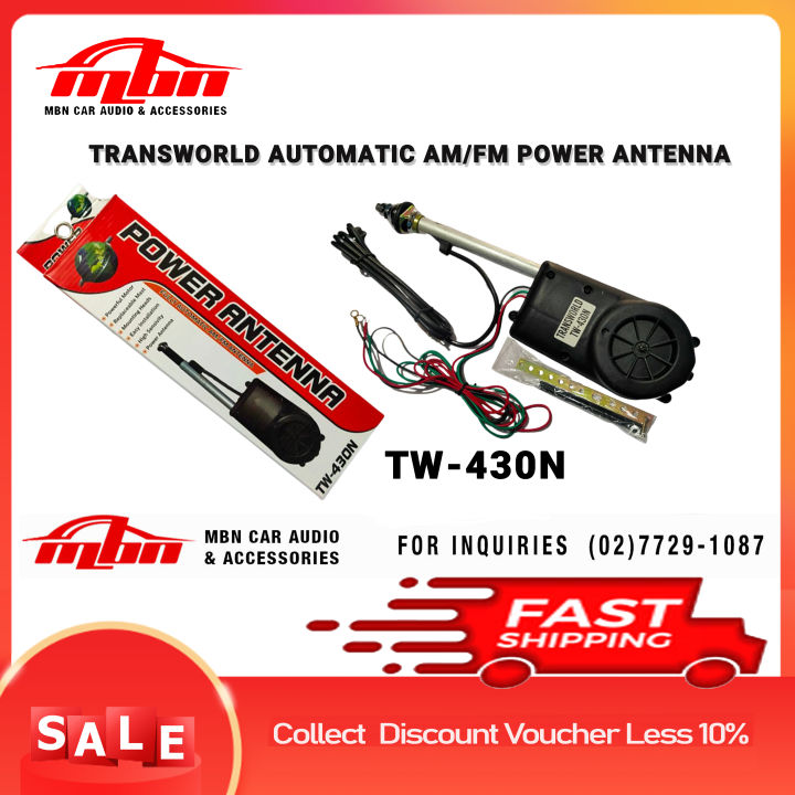 Transworld AM/FM Universal Automatic Antenna, Power Antenna | Lazada PH