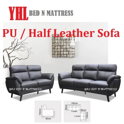 YHL Dons PU / Half Leather 1 / 2 / 3 Seater Sofa