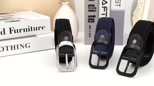 Stretch Fabric Braided Belt - Canvas Elastic Woven Golf Belt for Men & Women Jeans Shorts Pants