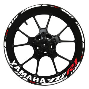 สำหรับ Yamaha YZF R1สติกเกอร์ฮับล้อรถมอเตอร์ไซค์สะท้อนสากลสติกเกอร์ไฟพอดีกับ YZF-R1 YAMAHA
