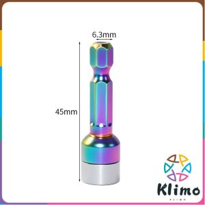 Klimo 8mm Hex Socket Nut Driver Socket Adapter No-Magnetic Steel Ball Sleeve Metal Hexagonal Socket 1Pc