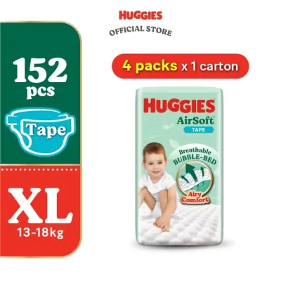 Huggies AirSoft XL Size Unisex Disposable Diapers 10-15kg 176pcs Multipack