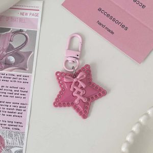 Pharaoh🍓Gantungan Kunci Bintang Lima Berongga/Gantungan Kunci Liontin Gaya Manis/Liontin Tas Ransel Pelajar Perempuan COD