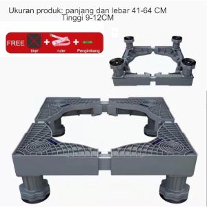 [COD] Alas Mesin Cuci dan Kulkas Tahan Karat -braket mesin cuciRoda Kulkas Dudukan Kulkas Kaki Kulkas Setel dan Rem Solusi Penataan Rumah Anda