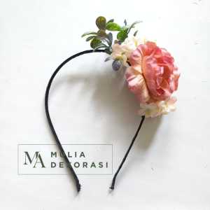 Bando Anak Perempuan Bunga Melingkar Flower Crown Aksesories Rambut Motif Lucu