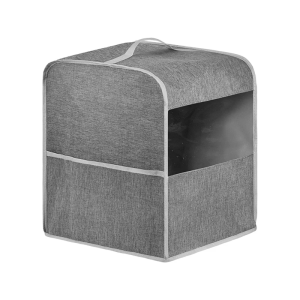 Dustproof Coffee Maker Cover with Clear Window and Side Storage Pocket Polyester Protector For Kitchen Appliances