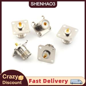 【SHENHAO3】 5x đầu nối RF dạng cốc hàn gắn mặt bích khung gầm Bảng điều khiển so239 cái UHF