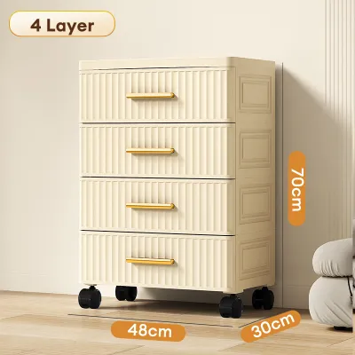 NEST L48CM 3-7 Layers Drawer Storage Cabinet Plastic Drawer Cabinet Bedside Drawer Organizer Wardrobe