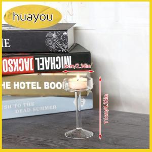 huayou 1 Bộ giá đỡ nến thủy tinh giá đỡ nến tealight trang trí nhà cửa đám cưới
