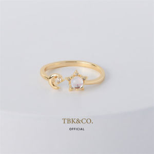 TBK 18K Gold Terumi Ring Cubic Zirconia Wedding Engagement Adjustable Ring For Women Accessories 642R
