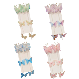 Ngọc trai Bướm chuỗi dây đeo tóc Clip thanh lịch bện Phụ kiện tóc cho tiệc đám cưới một cách an toàn giữ thiết kế gọn nhẹ