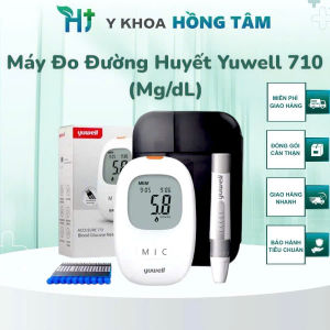 Máy Đo Đường Huyết YUWELL 710 Thế Hệ Mới Tự Động Hút Máu Vào Que Cho Kể Quả Nhanh Chóng BH Trọn Đời