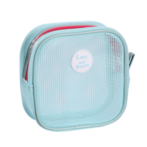 FOCANO Dopamine Color Mesh Makeup Bag Large Capacity Travel Organizer Perfect for Storing Cosmetics and Accessories Stylish and Functional.