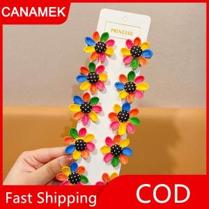 【CANAMEK】 10Pcs Ngọt Ngào Hoa Kẹp Tóc Đầy Màu Sắc Hướng Dương Bên Bangs Clip Thích Hợp Cho Sử Dụng Hàng Ngày Như Tóc Phụ Kiện Quà Tặng