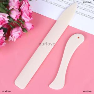 [COD] ourlove อุปกรณ์งานฝีมือโฟลเดอร์กระดูกแบบพับได้อุปกรณ์เสริมกระดาษพับทำจากหนัง2ชิ้น