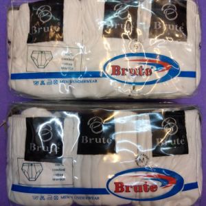 Brute 3 in 1 pack (901) White Bikini Brief for Men