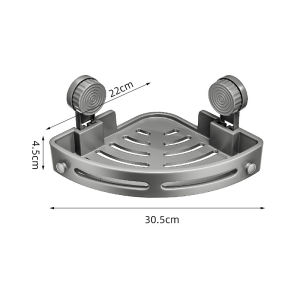 Suction Cup Triangle Storage Rack Bathroom Organizer For Household Users/No Drilling/Height Adjustable/Shelf For Bathroom Sink/Multipurpose Storage Shelf